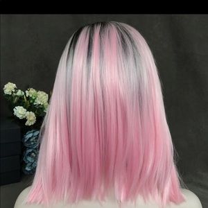 Pink Synthetic Lace Front Wig (Uniwig)